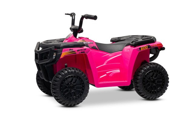 Licencovaná elektrická štvorkolka Arctic Cat 12V so zadným pohonom, ružová, LED svetlá, Lí