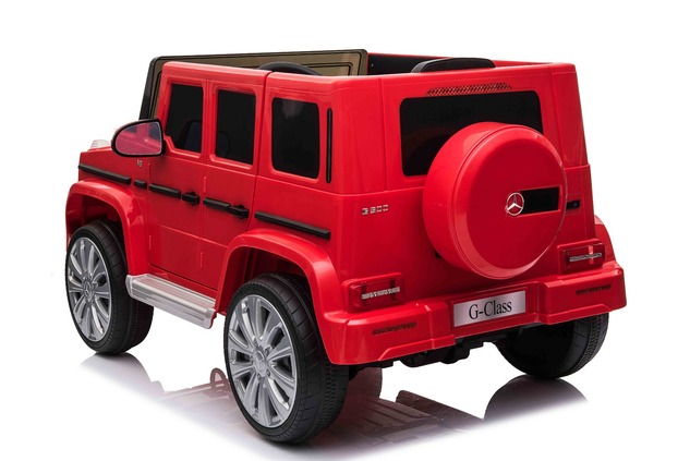 Elektrické autíčko Mercedes G500 12V, červené, 2,4 GHz diaľkové ovládanie, USB / SD Vstup,