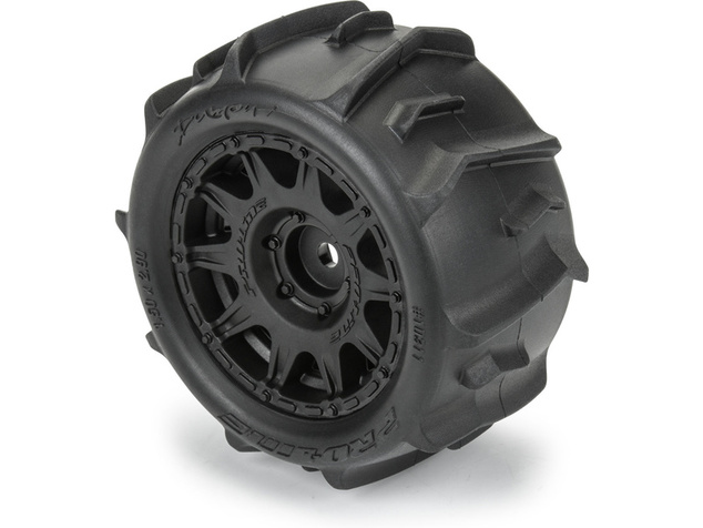 Pro-Line koleso 1:18, pneu Dumont, disk čierny, H12mm (4): Granite GROM