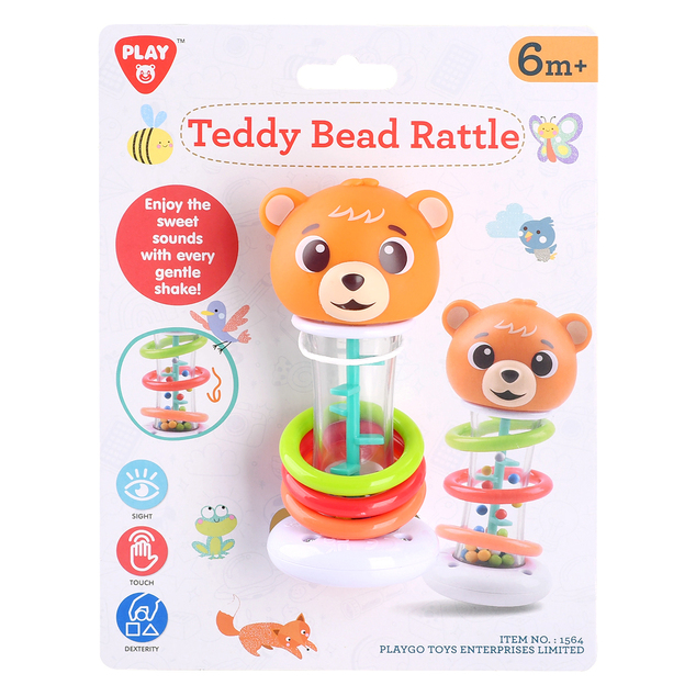 Playgo Hrkálka s krúžkami 13 cm