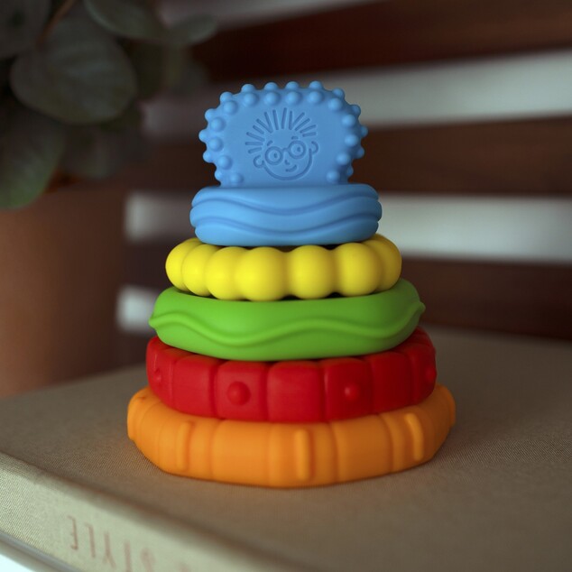BABY EINSTEIN Hryzačka stohovacia 2v1 Stack &amp; Teethe™ 0m+