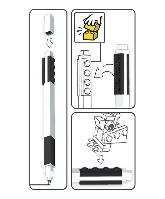 LEGO Zselés toll minifigurával, fekete
