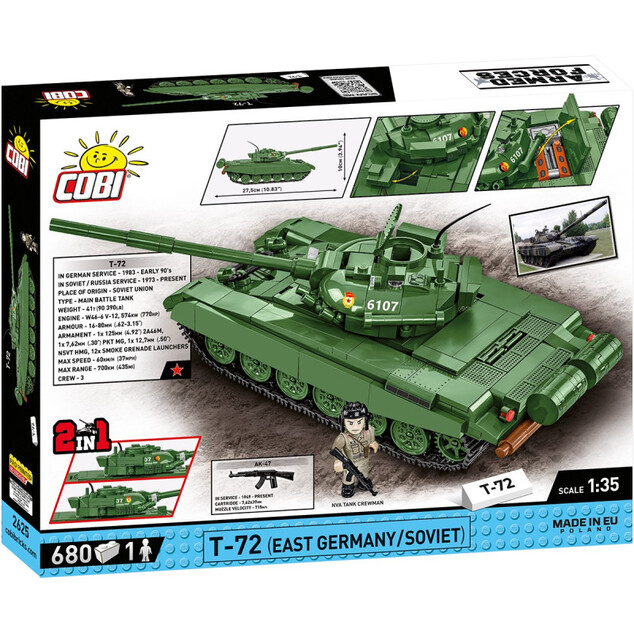 Cobi Armed Forces T-72 (DDR / SOVIET), 1:35, 680 k, 1 f