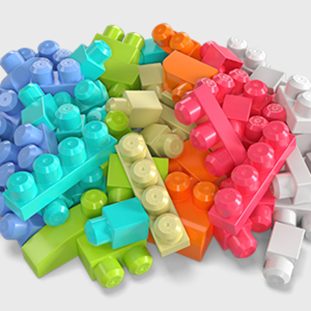MEGA BLOKS Würfel in einer Plastiktüte rosa DCH54