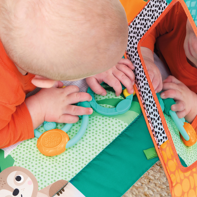 BRIGHT STARTS Tapis de jeu pour le développement moteur et sensoriel Tropical Treetop™, 0m+