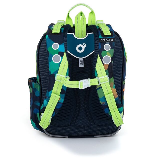 Zelený batoh s chameleónmi Topgal ENDY 22055