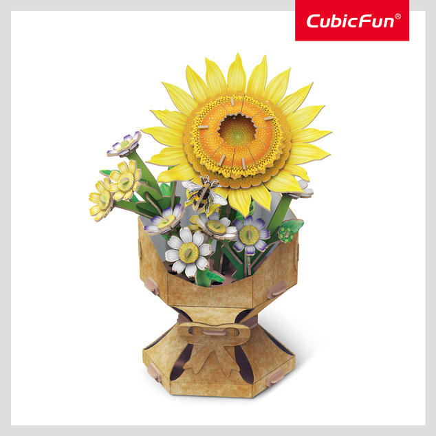 CubicFun - Puzzle 3D Šopek sončnic 102 kosov