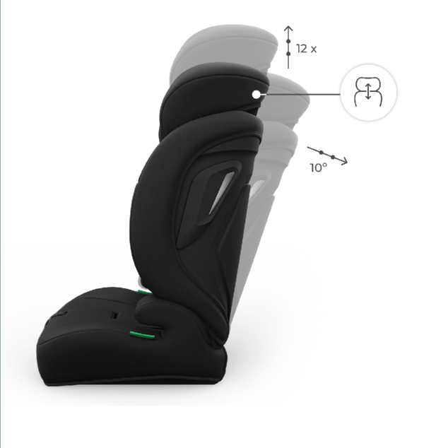 KINDERKRAFT Autosedačka Comfort Up 2 Plus i-Size (76-150 cm) Black