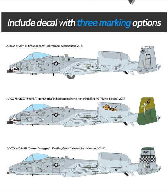 Modellbausatz Flugzeug 12348 - USAF A-10C „75th FS Flying Tigers“ (1:48)