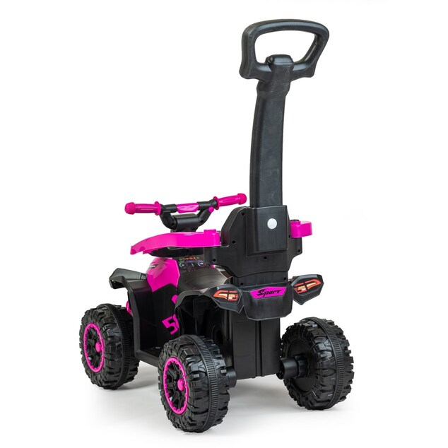 Bébitaxi vezetőrúddal Baby Mix Mega Prime EVA rózsaszín