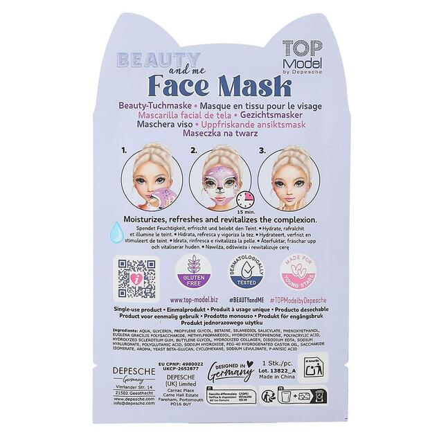 Top Model Maska na tvár s motívom zvierat Beauty &amp; Me Candy
