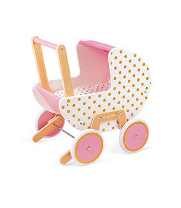 Janod Kinderwagen aus Holz für Candy Chic Puppen