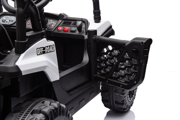 Elektrické autíčko UTV Small 12V, biele, Pohon zadných kolies, 12V batéria