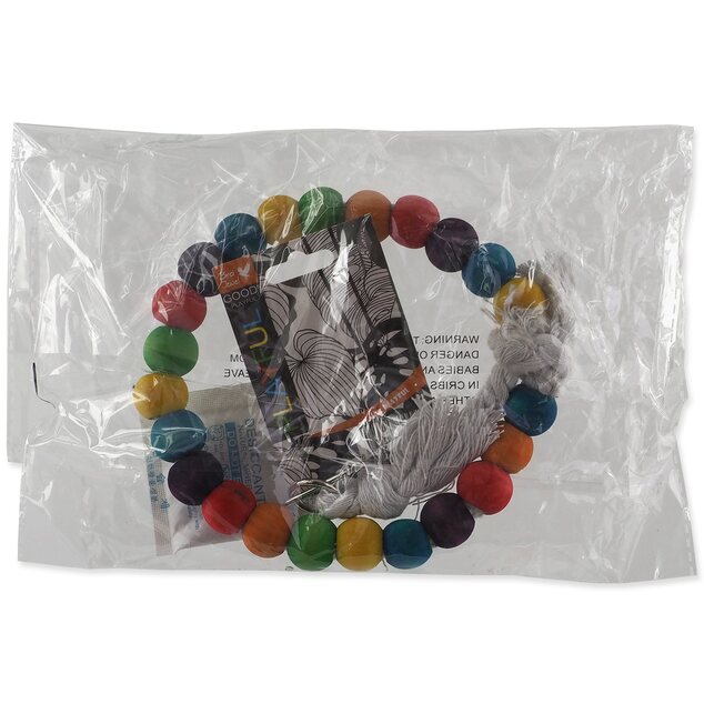 Toy Bird Jewel Holzschaukel mit farbigem Seil, Kreis 15 cm