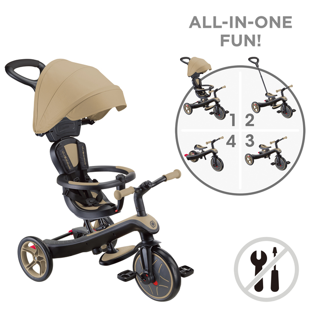 Globber trojkolka Explorer Trike 4in1 Sand