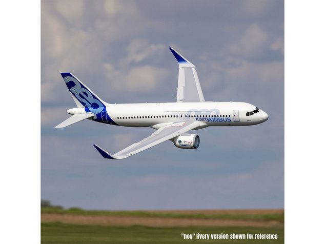 E-flite Airbus A320neo EDF 1.5m AS3X+ SAFE Select BNF Basic biely
