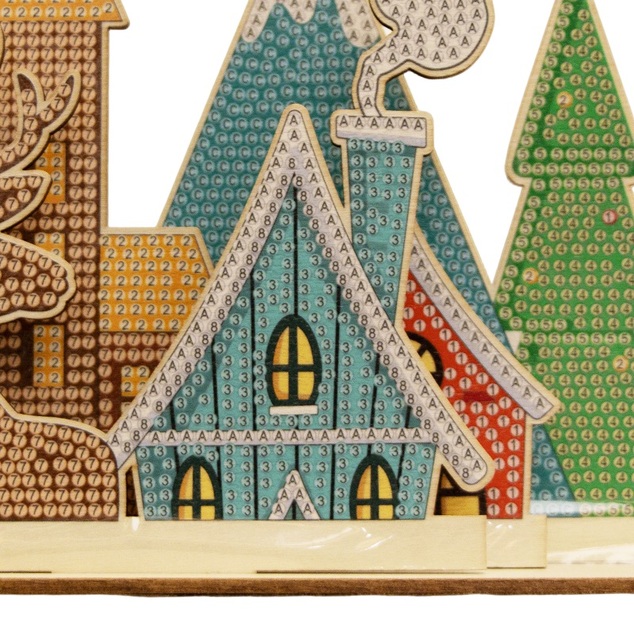 2Kids Toys Pictură cu diamante cu suport Satul renilor