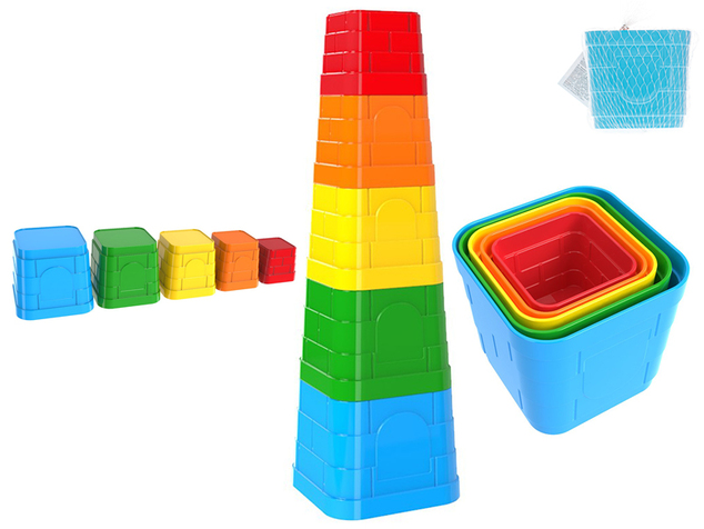 Pirámide de bloques apilables 5 piezas