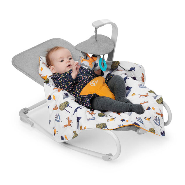 KINDERKRAFT Schaukel vibrierend mit Melodie Felio 2 Peony Rose 0m+, bis 9 kg