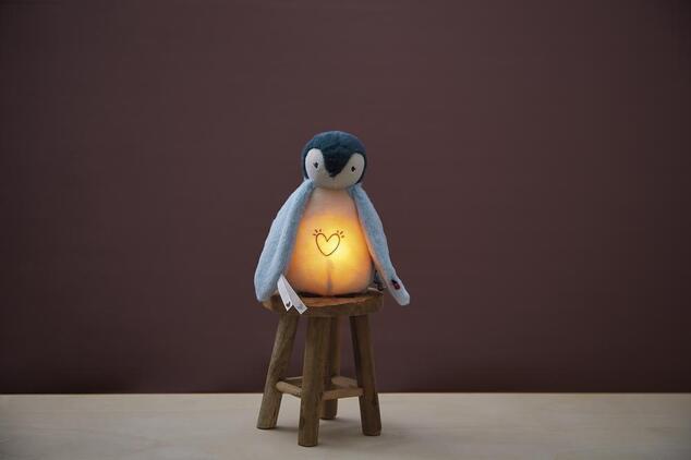 Kaloo Complices Kinder-Nachtlicht Plüsch-Pinguin blau 20 cm