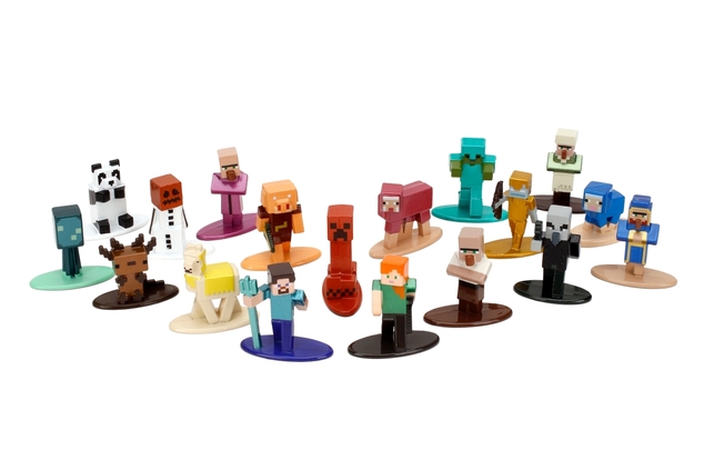 Minecraft Kovové zbrateľské nanofigúrky 18 ks, Wave 13