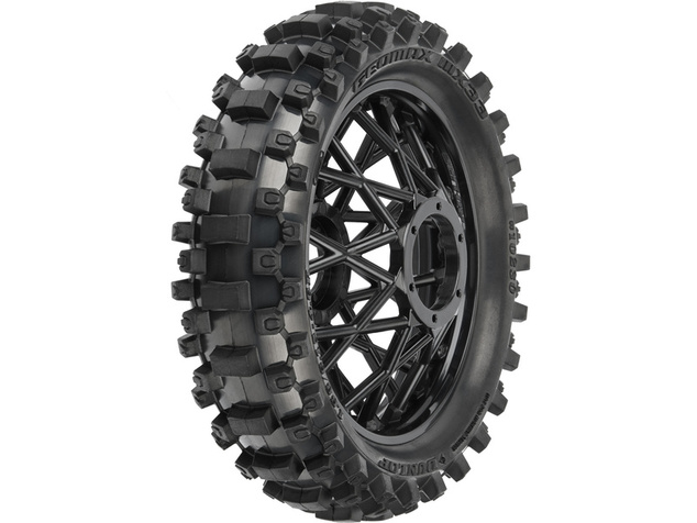 Pro-Line koleso s pneumatík Dunlop Geomax MX33 V2 Bead CR4 zadný, disk čierny: PM-MX