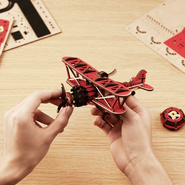 RoboTime 3D mechanická skladačka 
Dvojplošník s kyvadlom
