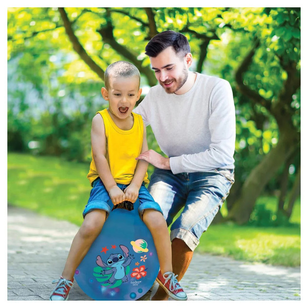 Aufblasbarer Hüpfball mit Lichteffekten 45 cm dunkelblau - Disney Stitch