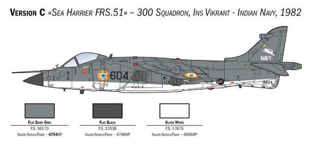 Model Kit letadlo 1236 - SEA HARRIER FRS.1 (1:72)