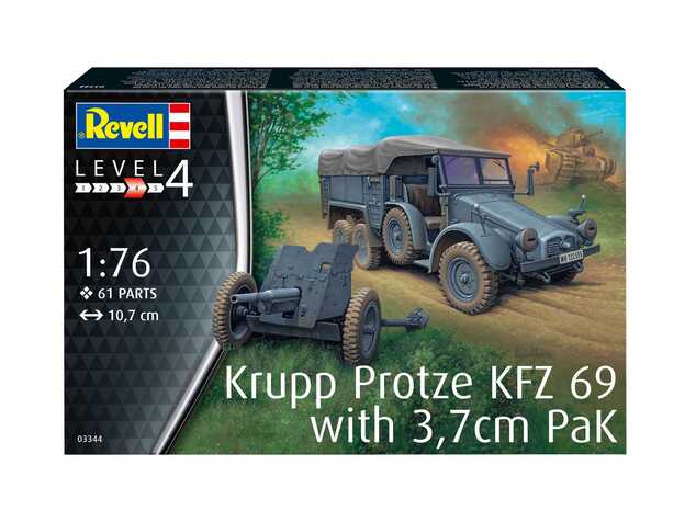 Plastic ModelKit militar 03344 - Krupp Protze KFZ 69 con 3,7cm Pak (1:76)