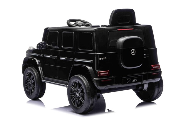 Auto elettrico Mercedes G580 12V, nero, telecomando 2,4 GHz, Bluetooth, USB