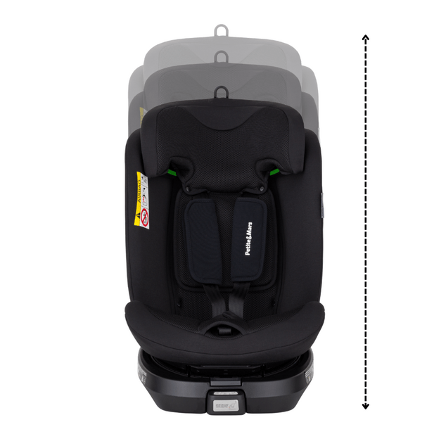 PETITE&amp;MARS Столче за кола Twistguard Pro i-Size Coal Black Air 40-150 см (0-36 кг)