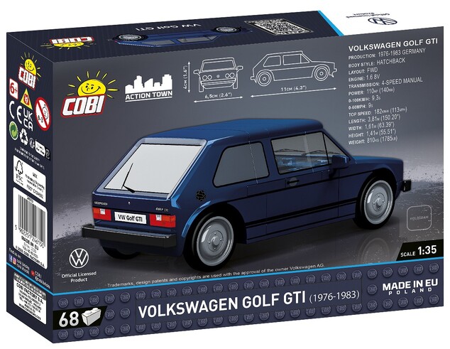 Cobi Volkswagen Golf GTI 1976, 1:35, 68 k