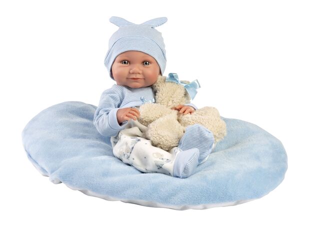 Llorens 73807 NEW BORN chlapček - realistická bábika bábätko s celovinylovým telom - 40