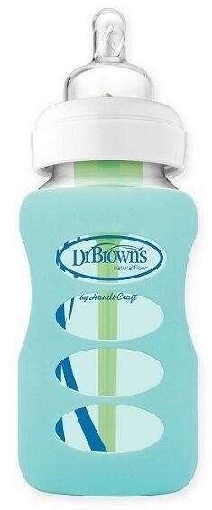 Dr. Brown’s Silikónový obal na sklenenú fľašu 270ml, tyrkysový (AC089)