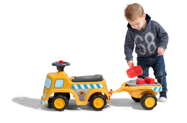 Falk Traktor Baby JCB s volantom, klaksónom a prívesom