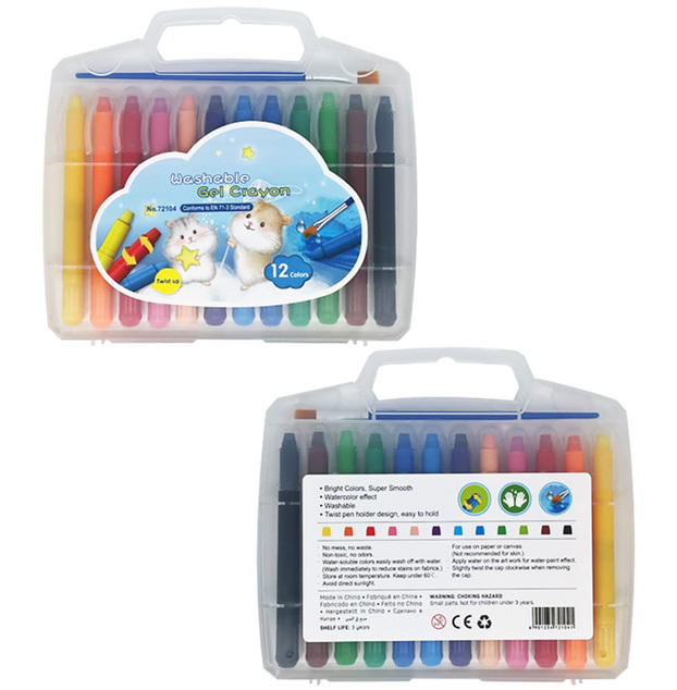 CreaFun - Gélové umývateľné pastelky 12 farieb