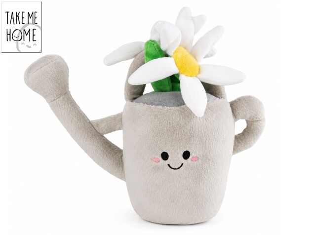 Plante d'intérieur en peluche dans un arrosoir gris, 20 cm | Take Me Home