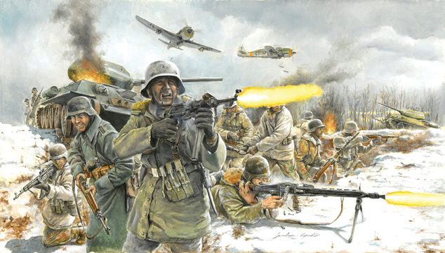 Model Kit figurky 6151 - WWII - GERMAN INFANTRY (Winter Uniform) (1:72)