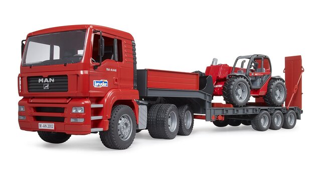Bruder 2774 Remolque MAN TGA con cargadora telescópica Manitou
