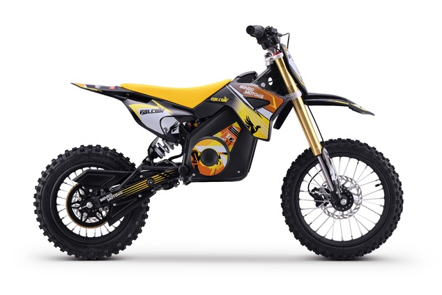 Motocross elettrico per bambini e adolescenti Beneo Motors Falcon giallo - 1600W