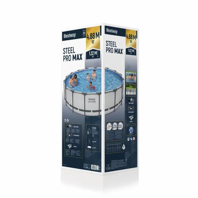 Záhradný bazén Bestway 5612Z Steel Pro MAX 4.88m x 1.22m Pool Set s kartušovou filtráciou