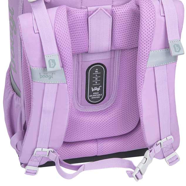 BAAGL SET 3 Zippy Lavender: cartella, astuccio, sacchetto