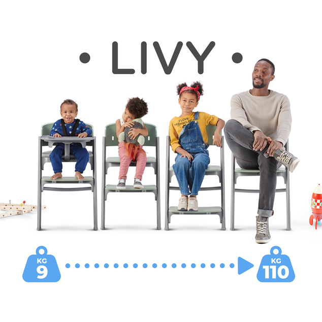 KINDERKRAFT Stolička jedálenská LIVY Aster Pink