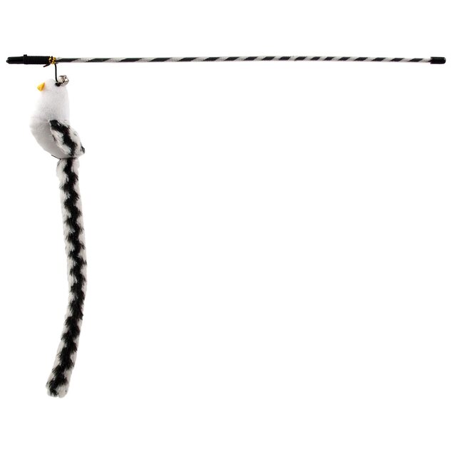 Hračka Magic Cat palička myška bavlna s catnipom 22cm+45cm 24ks