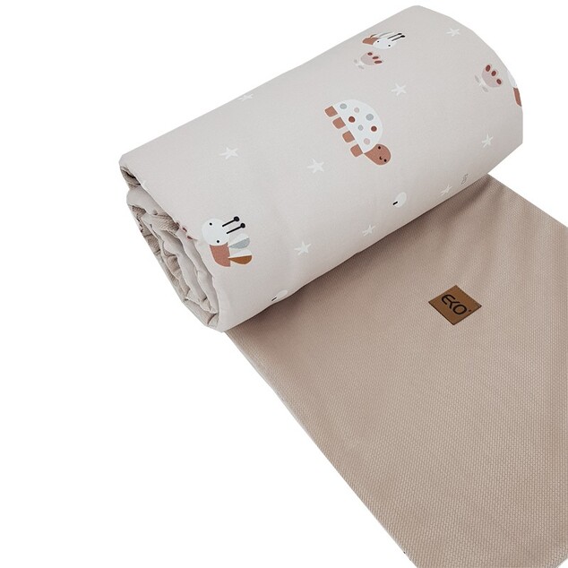 EKO Gyermekágyvédő VELVET Bees Beige 360x35 cm