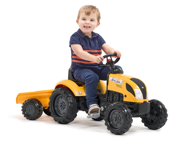 Falk Mighty Builder 2055L pedálos traktor utánfutóval