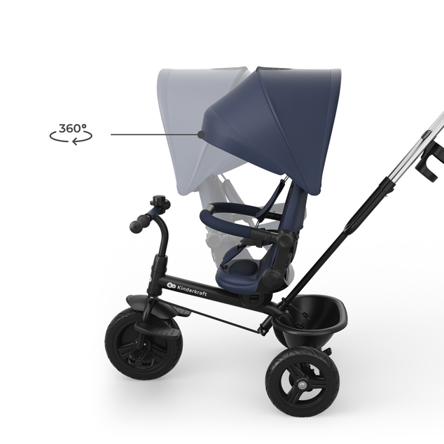 KINDERKRAFT Tricycle Aston 2 Plus Navy, 9m+