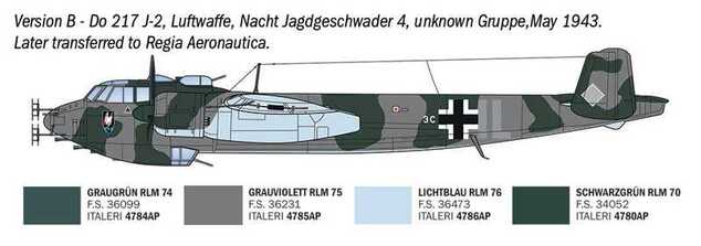 Maquette Avion 91266 - Dornier Do 217 J1/J2 Nachtjäger (1:72)