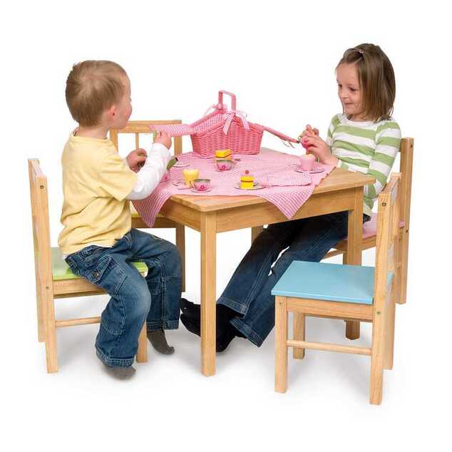 Bigjigs Toys Detský drevený hrací stôl